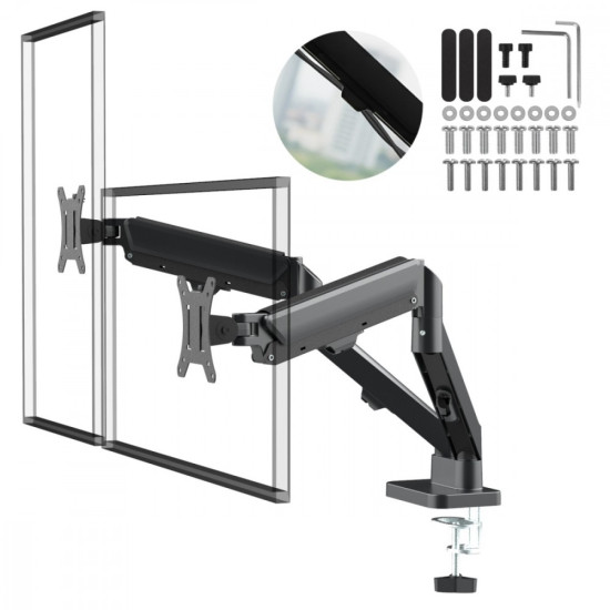 Uchwyt na 2 monitory 2-10 kg MC-134 17-32 cale 