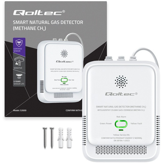 Czujnik wycieku gazu ziemnego | detektor CH4 | NG | alarm 85dB | LED 