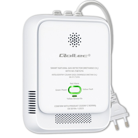 Czujnik wycieku gazu ziemnego | detektor CH4 | NG | Tuya | Wi-Fi | alarm 85dB | LED 