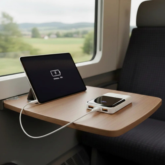 Powerbank 10 000 mAh 2X USB 1X USB-C 22,5W QC4.0 wyświetlacz LED