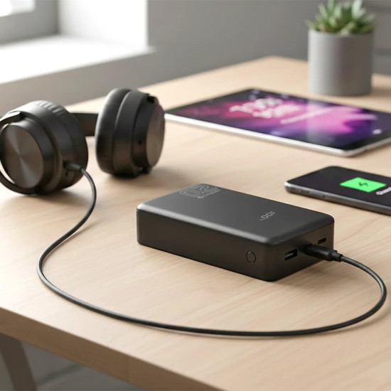 Powerbank 20 000 MAH 2X USB-C 1X USB 20W QC4.0 wyświetlacz LCD