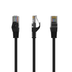 Patchcord kat.6 UTP 1.5m kolor czarny 