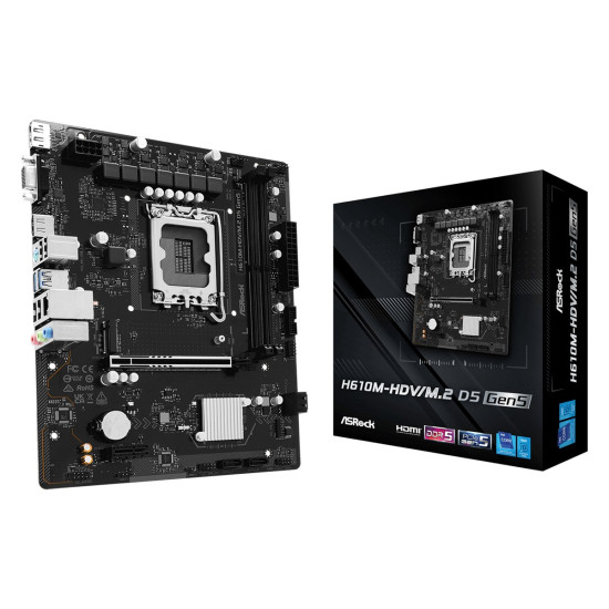 Płyta główna H610M-HDV/M.2 D5 GEN5 s1700 2DDR5 DP/HDMI mATX 