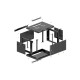 Szafa instalacyjna rack wisząca 19 cali 4U 600x450 czarna drzwi metalowe (flat pack) 