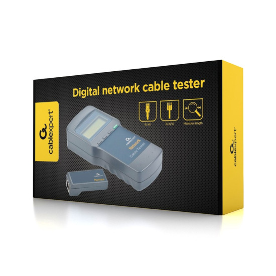Cyfrowy tester kabli sieciowych, Cat 5E/6E, koncentryczne, telefoniczne