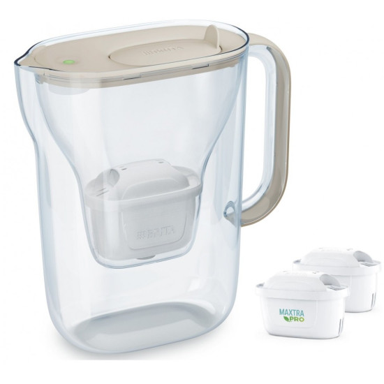 Dzbanek filtrujący Style Essential 2.4l + 2 wkłady, piaskowy