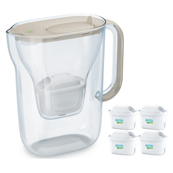 Dzbanek filtrujący Style Essential 2.4l + 4 wkłady, piaskowy