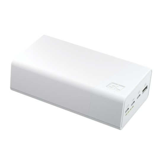 Powerbank 30 000mAh, 22.5W, 4 porty, biały