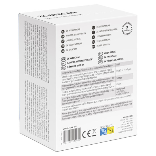 Kamera internetowa 2K CAK-05