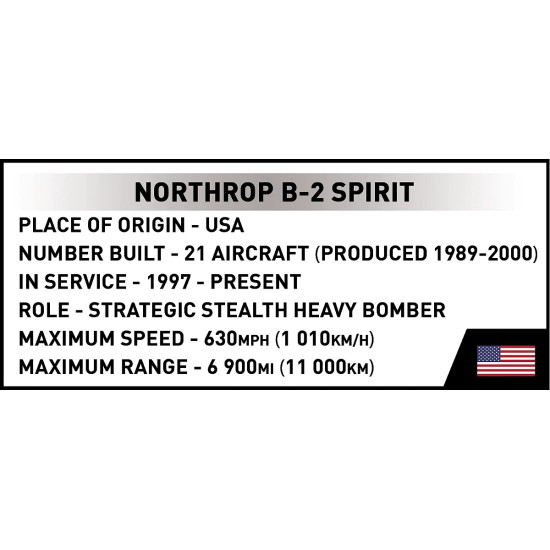 Klocki Northrop B-2 Spirit 1109 klocków
