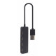 HUB USB 2.0 4-porty, czarny 