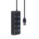 HUB 4-portowy USB 3.1 (Gen 1) z przełącznikami czarny 