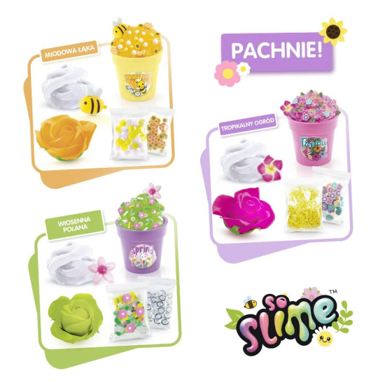 Zestaw kreatywny So Slime Kwiatowe Kreacje 3 doniczki 