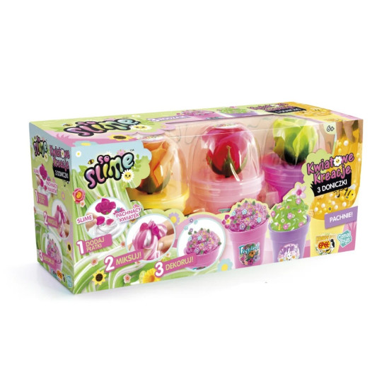 Zestaw kreatywny So Slime Kwiatowe Kreacje 3 doniczki 