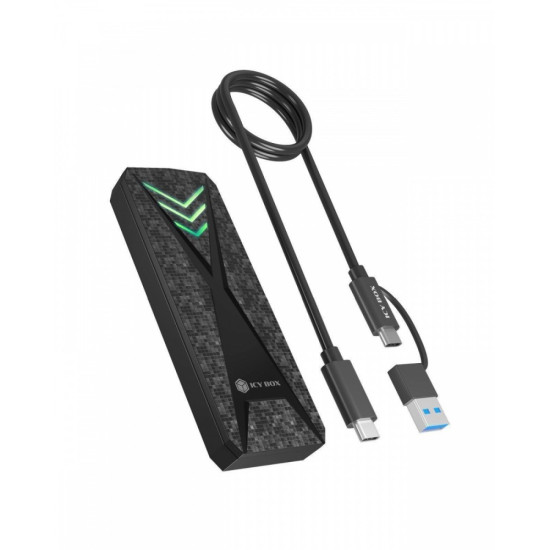 Obudowa dysku IB-1805ML-CU31 NVMe M.2 SSD, RGB oświetlenie