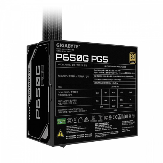 Zasilacz P650G 650W PG5 120mm hydraulic fan ATX