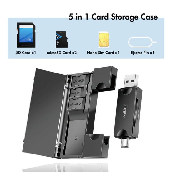 Czytnik kart USB3.2 Gen 1, SD/microSD 
