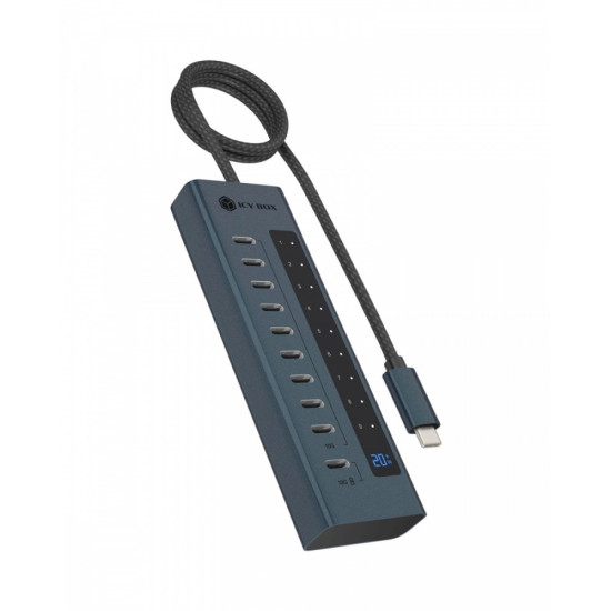 HUB IB-HUB1450-C31 10 x USB TYPE-C Gen 2 z zasilaczem 