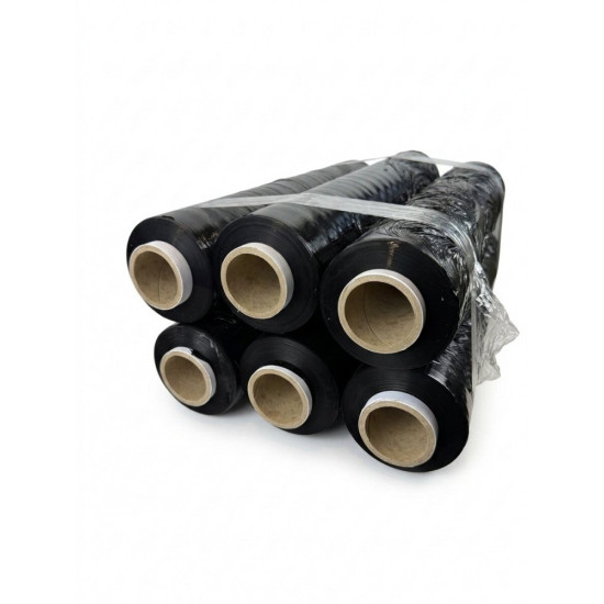 Folia stretch czarna 23mic 3,0kg x 6 BOX 
