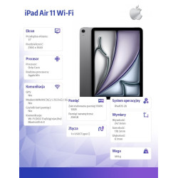 iPad Air 11 cali WiFi 256GB Gwiezdna szarość