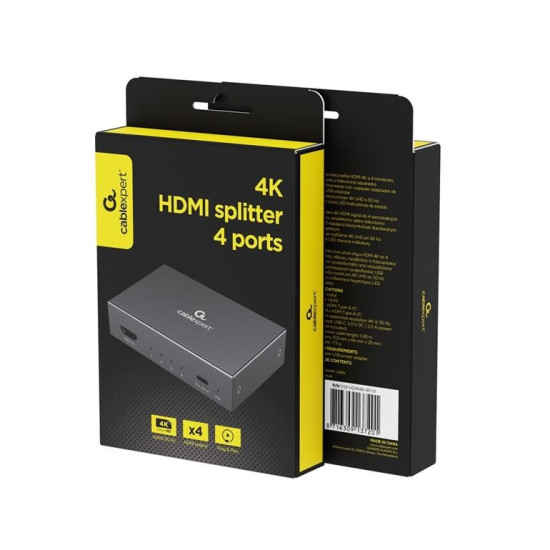 Splitter/rozdzielacz HDMI 4K, 4 porty 
