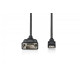 Kabel adapter USB 2.0 - DB9 RS232 M/Ż, chipset FTDI (FT232RNL), PVC, czarny, 1.8 m