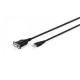 Kabel adapter USB 2.0 - DB9 RS232 M/Ż, chipset FTDI (FT232RNL), PVC, czarny, 1.8 m