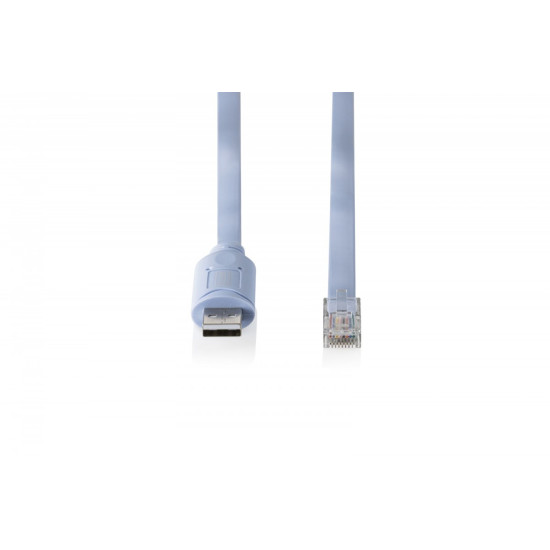 Kabel adapter do konsoli USB-A 2.0 męski do RJ45 | Chipset FTDI (FT232RNL) | jasnoniebieski | 1.8m