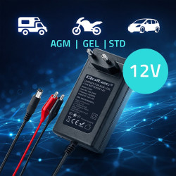 Ładowarka do akumulatora AGM GEL STD | Prostownik 24V | 19.2W |  5.5x2.1 | kabel 1.8m 