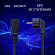 Kabel zasilający | wtyczka kątowa SCHUKO CEE 7/7 (E/F) |  IEC C133x0.5mm2 | czysta miedź Cu | 1.8m 