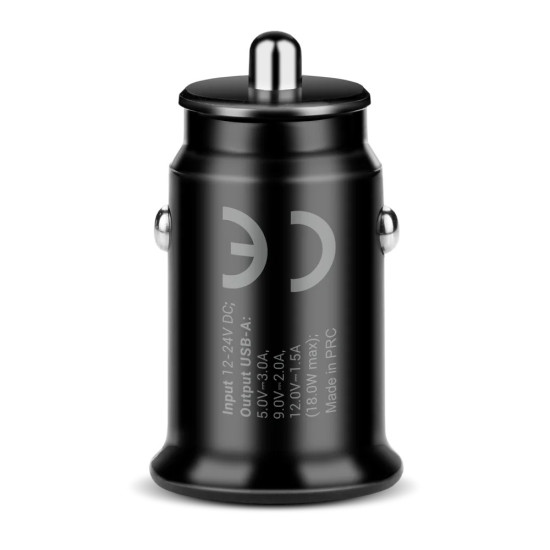 Ładowarka samochodowa CC-15QC QC3.0 18W 1XUSB + kabel USB-C 1m