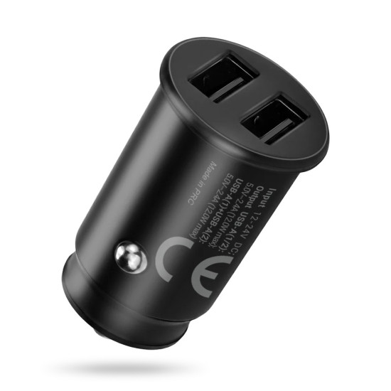 Ładowarka samochodowa CC-25C 2XUSB 12W + kabel USB-C 