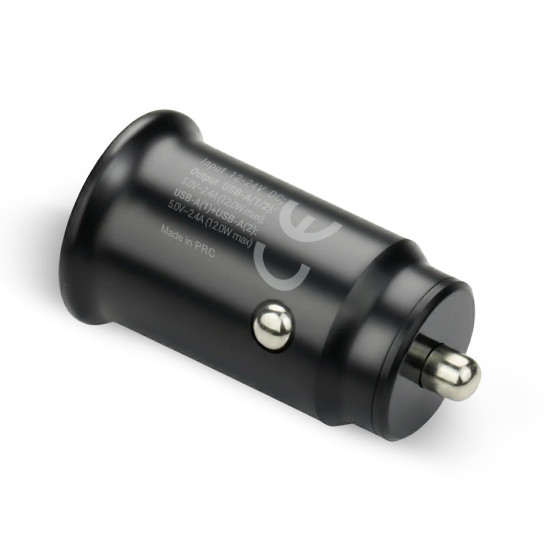 Ładowarka samochodowa CC-25C 2XUSB 12W + kabel USB-C 