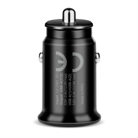Ładowarka samochodowa CC-25C 2XUSB 12W + kabel USB-C 