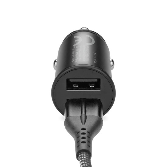 Ładowarka samochodowa CC-25C 2XUSB 12W + kabel USB-C 