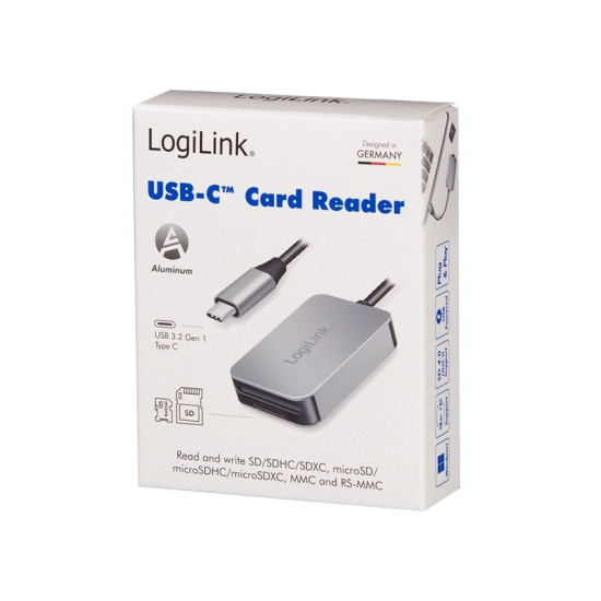 Czytnik kart USB3.2 Gen 1, SD/microSD, USB-C 