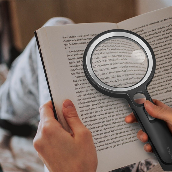 Szkło powiększające z oświetleniem, 5x/13x/20x 