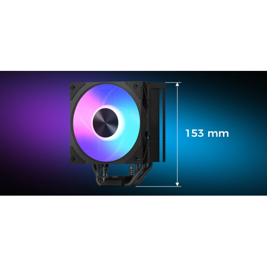 Chłodzenie powietrzne Volcano 0C T102 LCD ARGB 120 czarne