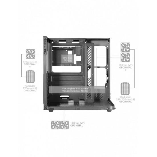 Obudowa Mars MC-INFINIOLITE ATX czarna