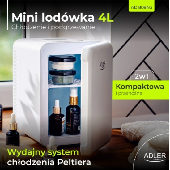 Mini lodówka 4l biała AD 8084 