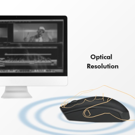 Ergonomiczna mysz bezprzewodowa, 2.4GHz,1200dpi 