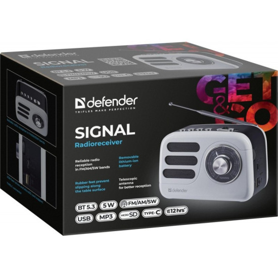 Głośnik bluetooth SIGNAL 5W radioodbiornik retro 