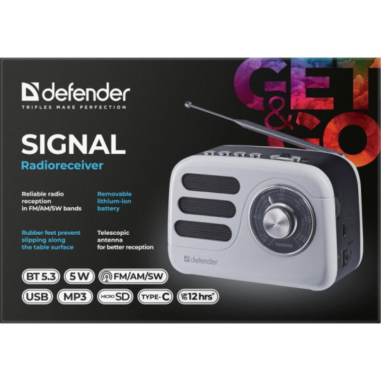 Głośnik bluetooth SIGNAL 5W radioodbiornik retro 