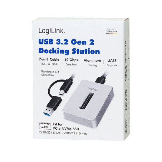 Stacja dokująca dla M.2 NVMe, USB 3.2 Gen2 