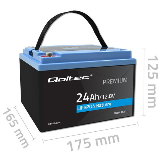 Akumulator LiFePO4 Litowo-Żelazowo-Fosforanowy | 12.8V | 24Ah |  307.2Wh | BMS 