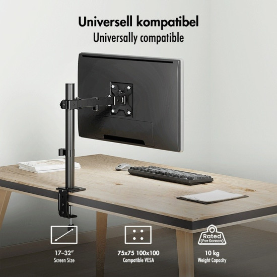 Uchwyt do monitora 17 - 32', max 10kg., stalowy 