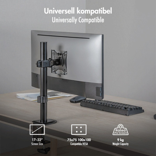 Uchwyt na monitor 17-32 ', 9kg max, czarny 