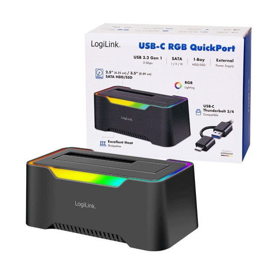 Stacja dokująca USB-C do HDD/SDD 2.5/3.5' 