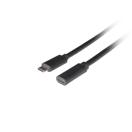 Przedłużacz USB-C M/F 3.1 0.5m czarny