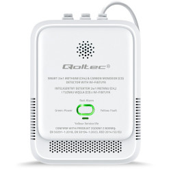 Czujnik wycieku gazu ziemnego i tlenku węgla (czadu) | Tuya | Wi-Fi | alarm 85dB | LED 
